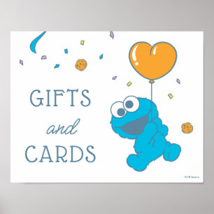 Cookie Monster Baby Shower Gifts & Cards Sign