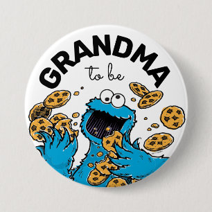 Cookie Monster Baby Shower Grandma To Be 7.5 Cm Round Badge
