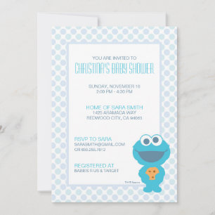 Cookie Monster Baby Shower Invite