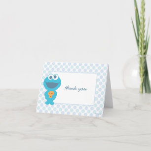 Cookie Monster Baby Shower Thank You Card