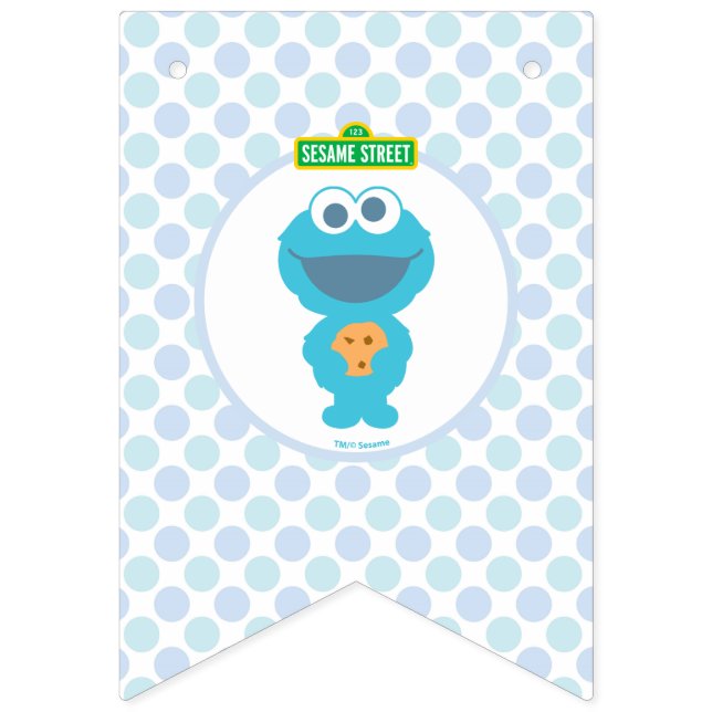 Cookie Monster | Baby's First Birthday Bunting (First Flag)