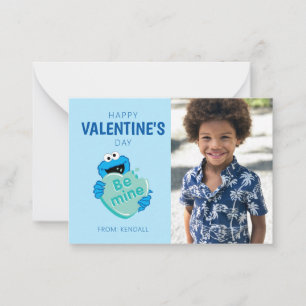 Cookie Monster "Be Mine" Valentine's Heart Candy Card