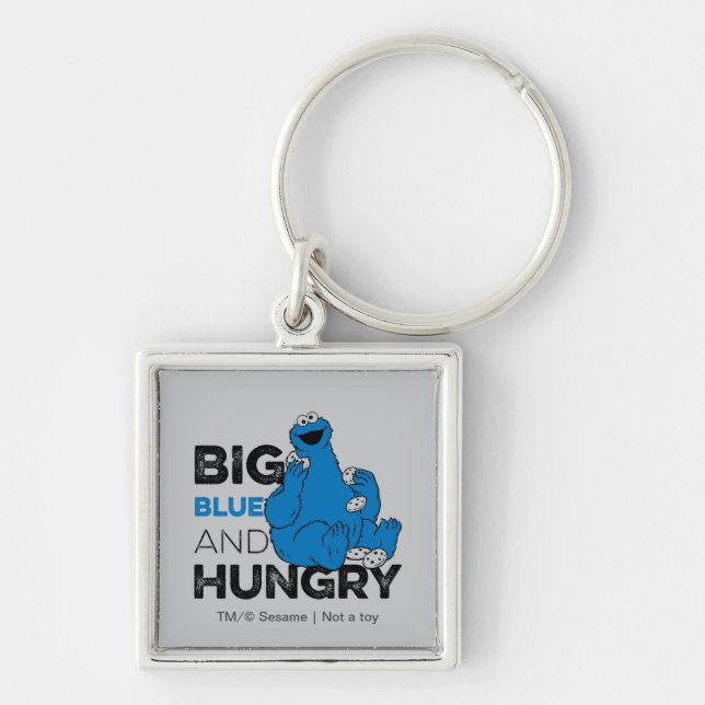 Cookie Monster | Big Blue & Hungry Key Ring (Front)