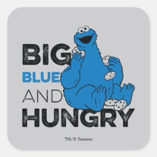 Cookie Monster Big Blue & Hungry Square Sticker