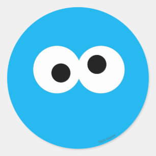 Cookie Monster Big Face Classic Round Sticker