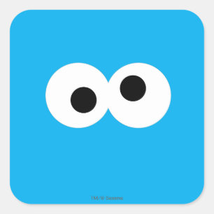 Cookie Monster Big Face Square Sticker
