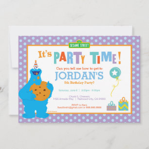 Cookie Monster Birthday Invitation