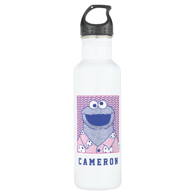 Cookie Monster | Button Down Cookie Shirt 710 Ml Water Bottle (Front)
