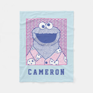 Cookie Monster   Button Down Cookie Shirt Fleece Blanket