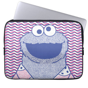 Cookie Monster Button Down Cookie Shirt Laptop Sleeve