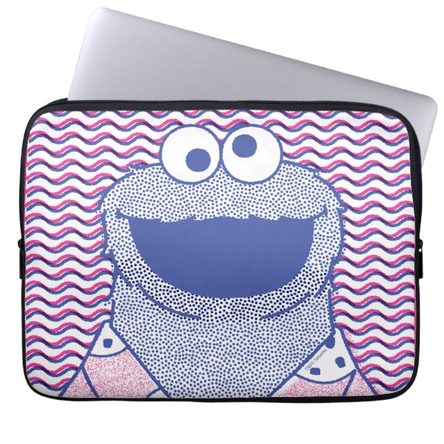 Cookie Monster | Button Down Cookie Shirt Laptop Sleeve (Front)