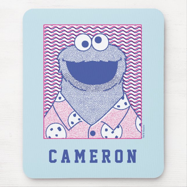 Cookie Monster | Button Down Cookie Shirt Mouse Mat (Front)
