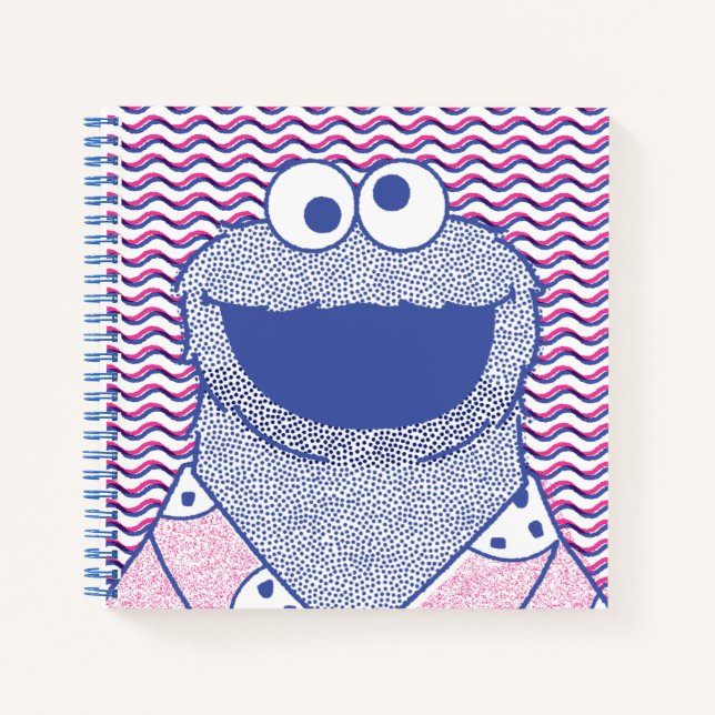 Cookie Monster | Button Down Cookie Shirt Notebook (Front)
