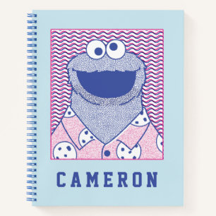 Cookie Monster   Button Down Cookie Shirt Notebook
