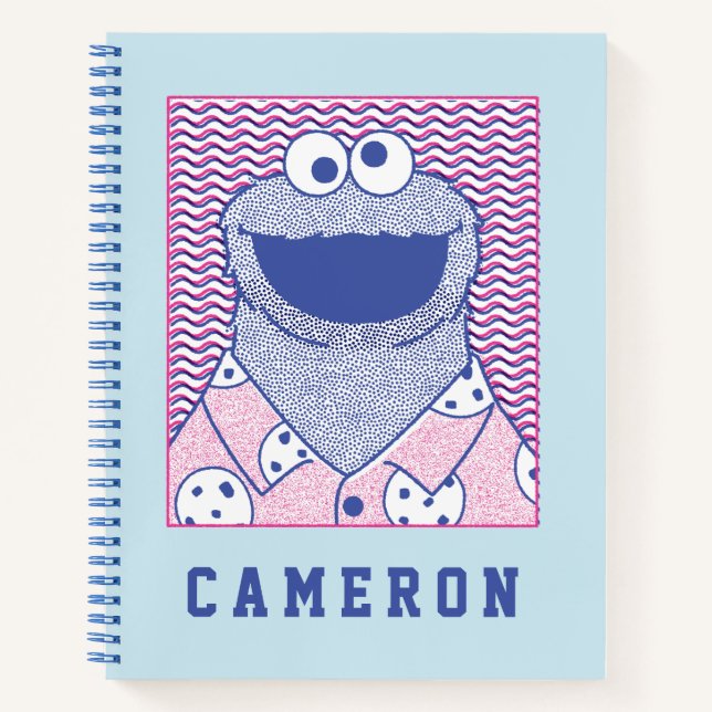 Cookie Monster | Button Down Cookie Shirt Notebook (Front)