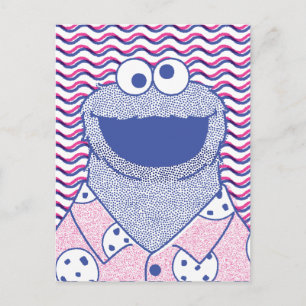 Cookie Monster Button Down Cookie Shirt Postcard