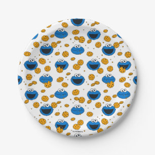 Cookie Monster C is for Cookie Pattern Paper Plate