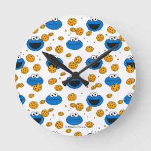 Cookie Monster C is for Cookie Pattern Round Clock
