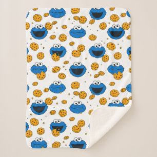 Cookie Monster C is for Cookie Pattern Sherpa Blanket