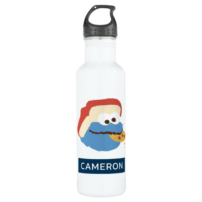Cookie Monster Camp Cookies | Add Your Name 710 Ml Water Bottle (Front)