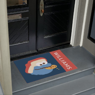 Cookie Monster Camp Cookies Add Your Name Doormat