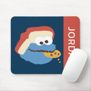 Cookie Monster Camp Cookies   Add Your Name Mouse Mat