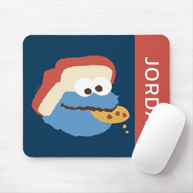 Cookie Monster Camp Cookies | Add Your Name Mouse Mat (With Mouse)
