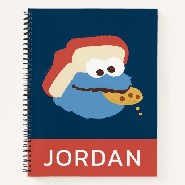 Cookie Monster Camp Cookies | Add Your Name Notebook (Front)