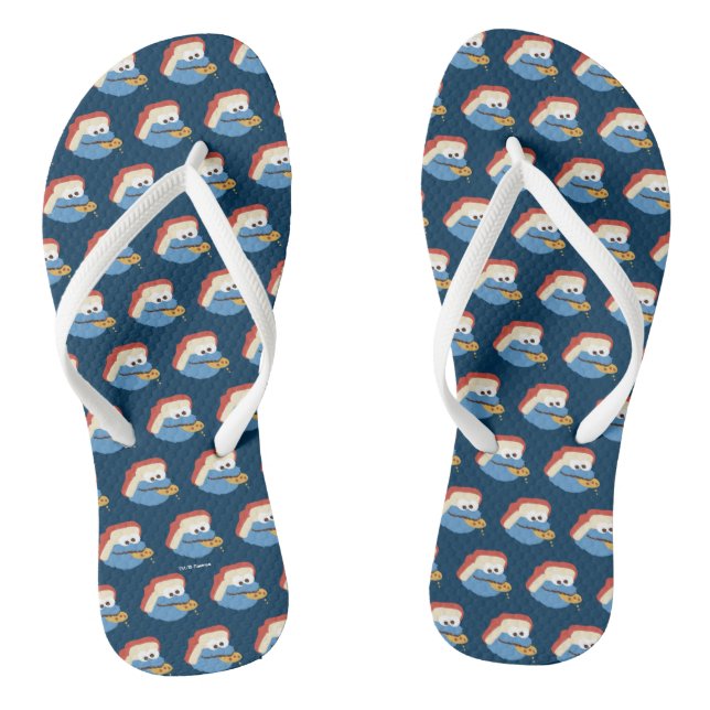 Cookie Monster Camp Cookies Flip Flops (Footbed)