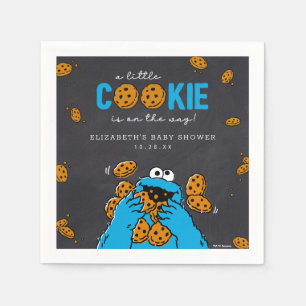 Cookie Monster Chalkboard Baby Shower Napkin