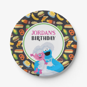 Cookie Monster Chalkboard Foodie Truck Paper Plate