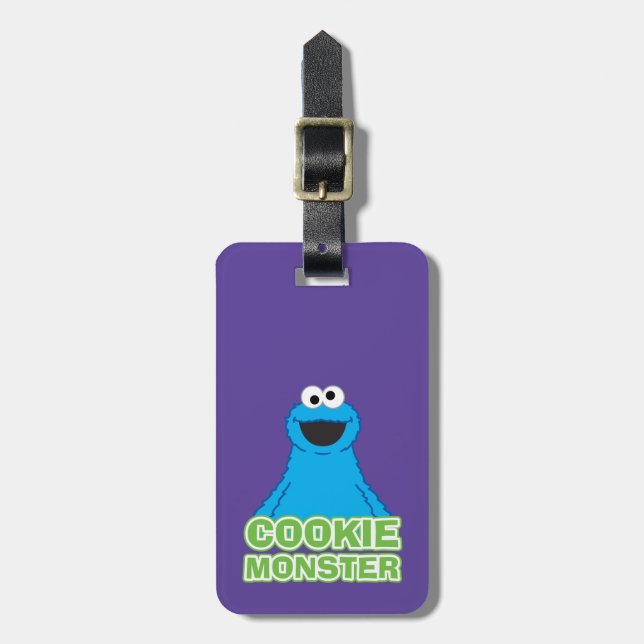 Cookie Monster Character Art Luggage Tag (Front Vertical)
