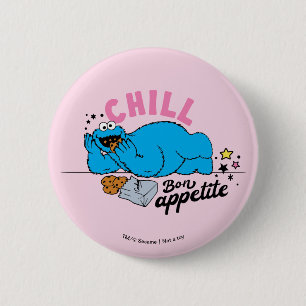 Cookie Monster Chill Bon Appetite 6 Cm Round Badge