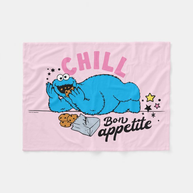 Cookie Monster | Chill Bon Appetite Fleece Blanket (Front (Horizontal))