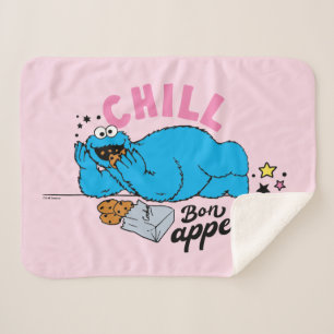 Cookie Monster Chill Bon Appetite Sherpa Blanket