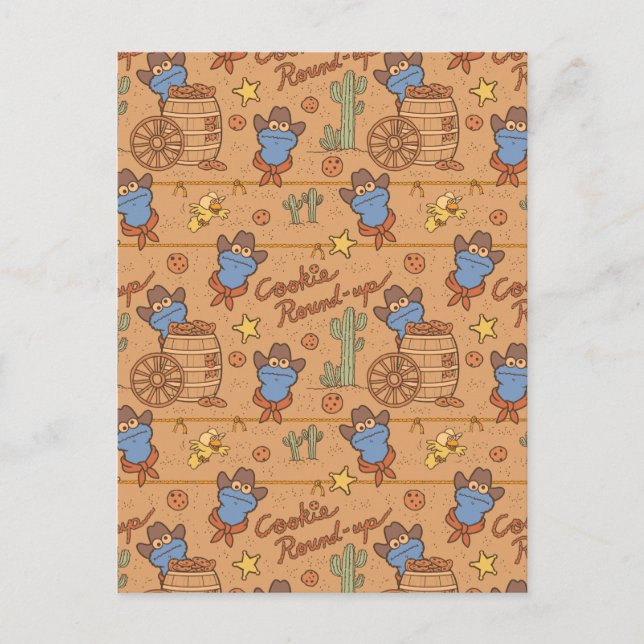 Cookie Monster | Cookie Round-Up Pattern Postcard (Front)
