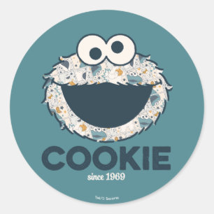 Cookie Monster Cookie Since 1969 Classic Round Sticker