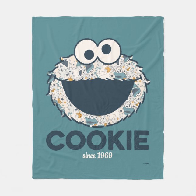 Cookie Monster | Cookie Since 1969 Fleece Blanket (Front)
