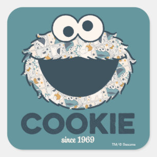 Cookie Monster Cookie Since 1969 Square Sticker
