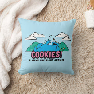 Cookie Monster Cookies Always the Right Answer Cushion