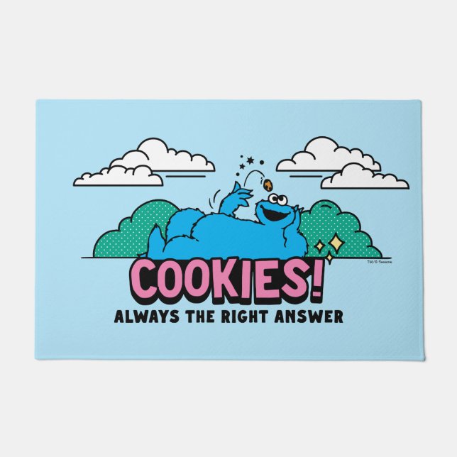 Cookie Monster | Cookies Always the Right Answer Doormat (Front)
