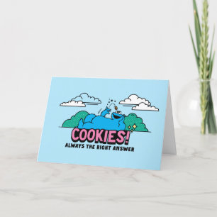 Cookie Monster Cookies Always the Right Answer Holiday Card