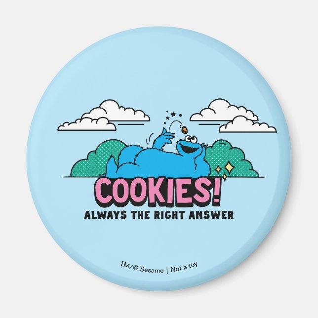 Cookie Monster | Cookies Always the Right Answer Magnet (Front)