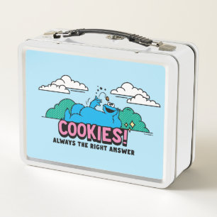 Cookie Monster Cookies Always the Right Answer Metal Lunch Box