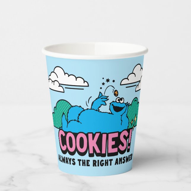 Cookie Monster | Cookies Always the Right Answer Paper Cups (Left)