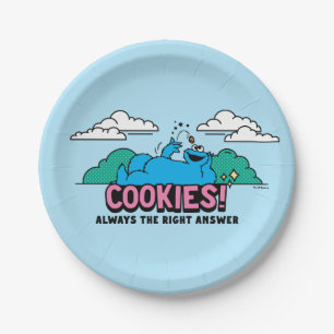 Cookie Monster   Cookies Always the Right Answer Paper Plate
