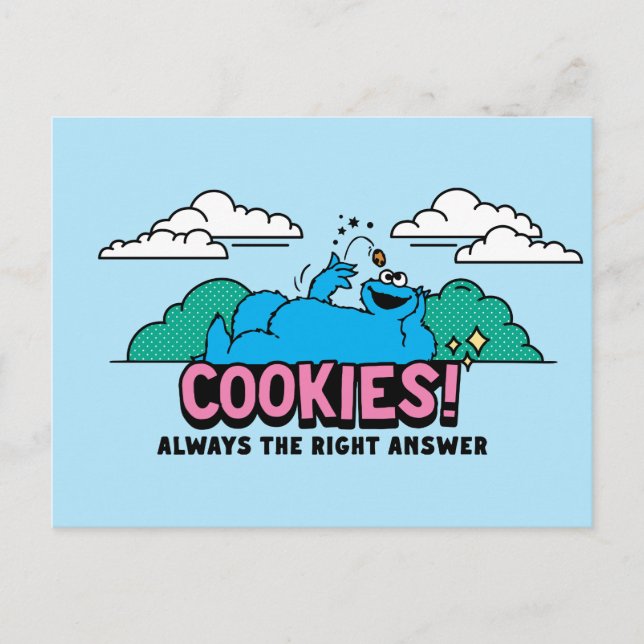 Cookie Monster | Cookies Always the Right Answer Postcard (Front)