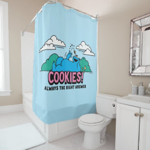 Cookie Monster Cookies Always the Right Answer Shower Curtain