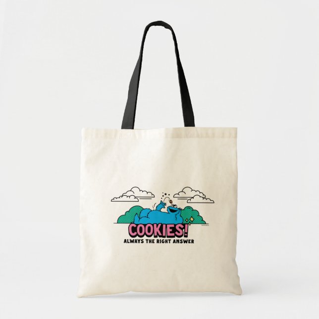 Cookie Monster | Cookies Always the Right Answer Tote Bag (Front)