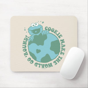 Cookie Monster   Cookies Make the World Go Round Mouse Mat